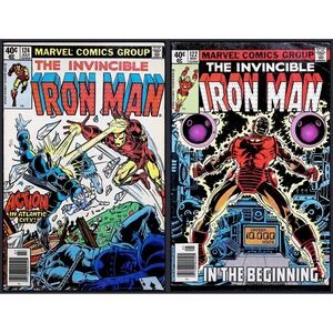 Iron Man #122 #124 Marvel 1979 Romita Jr Bob Layton Newsstand Bronze Age Lot